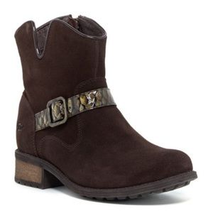 UGG Australia Milnor Bootie Suede Strap Boots